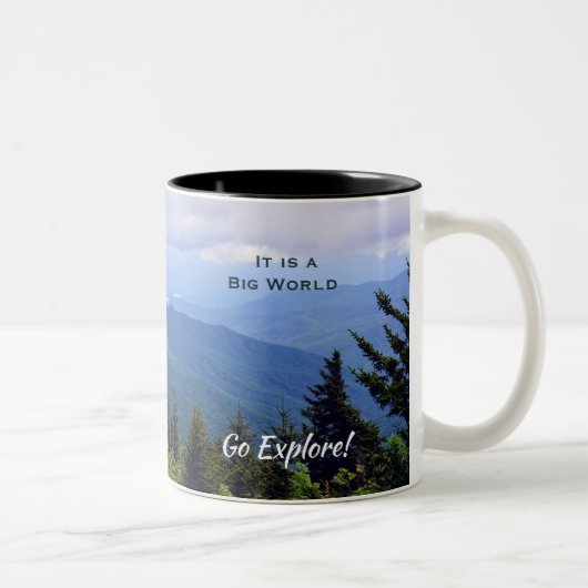 Caroline du Nord Explorateurs Montagnes Mug (Droit)