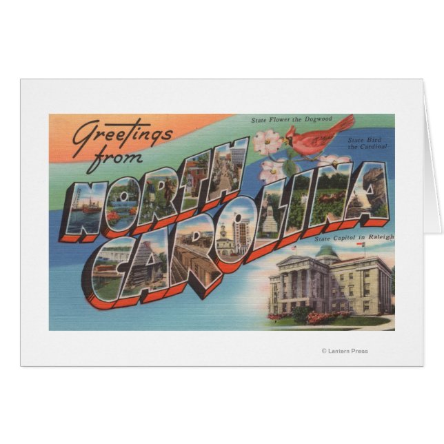 Caroline du Nord (Fleur d'État/Oiseau) (Devant horizontal)