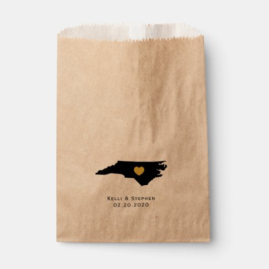 Caroline du Nord Mariage Faveur Traiter Sacs Cadea (Devant)