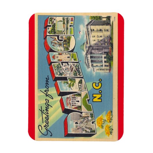 Caroline du Nord, Raleigh Magnet (Vertical)