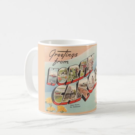 Caroline du Nord Salutations Mug (Devant gauche)