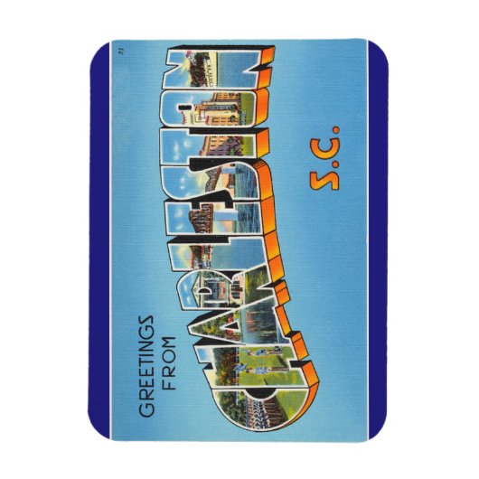 Caroline du Sud, Charleston Beach Magnet (Vertical)