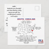 Caroline du Sud État américain sur la carte et les (Devant / Derrière)