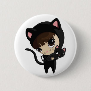 Caroline en Snoep de Katten Ronde Button 5,7 Cm