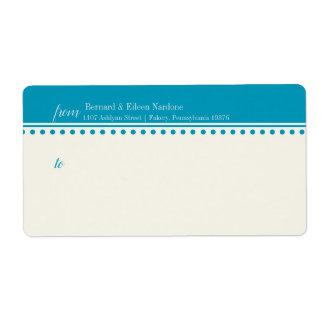 Caroline Mailing Label, Aqua Etiket