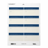 Caroline Mailing Label, Navy Blue Etiket (Full Sheet)