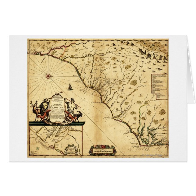 Carolines avec le nord à droiteCarte panoramique (Devant horizontal)