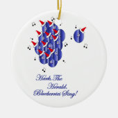 Caroling Blueberries Keramisch Ornament (Voorkant)