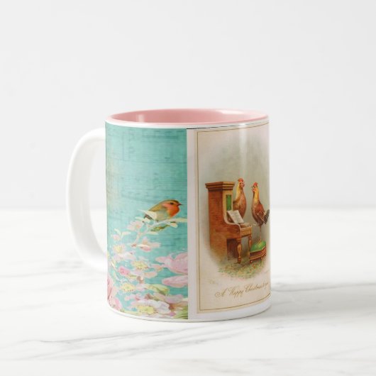 Caroling Chickens Coffee Mug (Devant gauche)