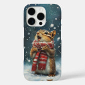 Caroling Chipmunk met sjaal iPhone / iPad case (Achterkant)