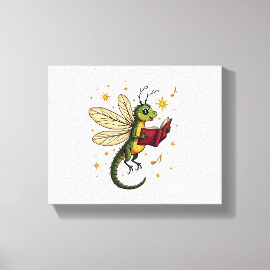 Caroling Dragonfly Canvas Afdruk (Voorkant)