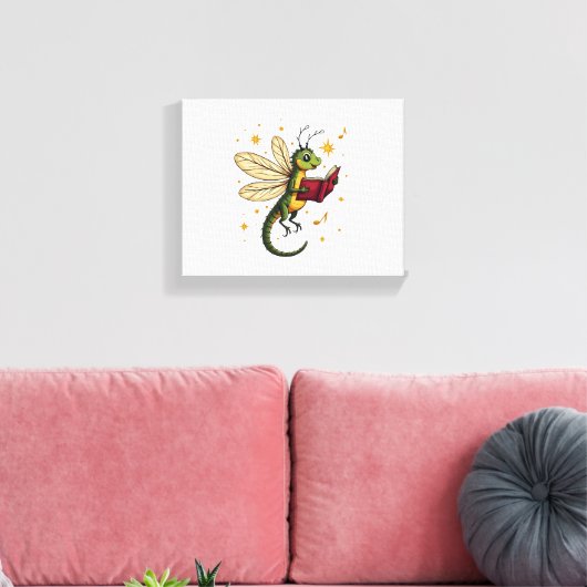 Caroling Dragonfly Canvas Afdruk (Insitu (Woonkamer))