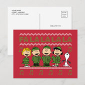 Caroling KerstSweater Graphic Briefkaart (Voorkant / Achterkant)