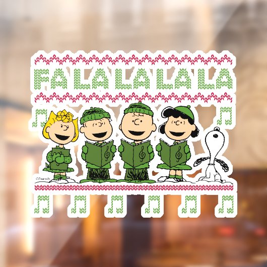 Caroling KerstSweater Graphic Raamsticker (Vel 2)