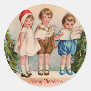 Caroling Kids Joyeux Stickers de Noël