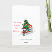 Caroling Kinder Feestdagen Kaart (Achterkant)