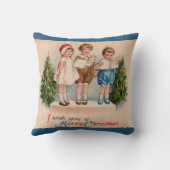 Caroling Kinder kerst Kussen (Achterkant)