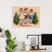 Caroling Kinder Kerst Poster (Thuiskantoor)
