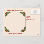 Caroling Kinder Victoriaans  Briefkaart (Achterkant)