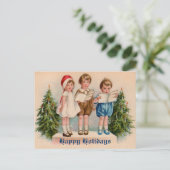 Caroling Kinder Victoriaans Briefkaart (Staand voorkant)