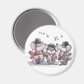 Caroling met Mic, Mac & Moe Magnet Magneet (Voorkant / Achterkant)