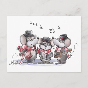 Caroling Mic, Mac & Moe Briefkaart