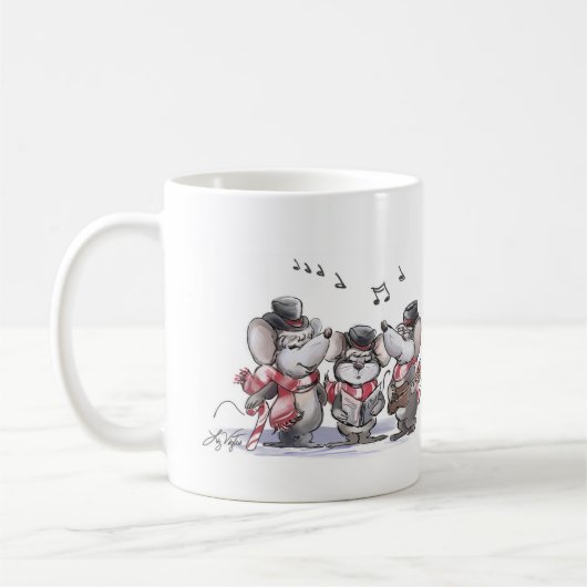 Caroling Mic, Mac & Moe Mug (Gauche)