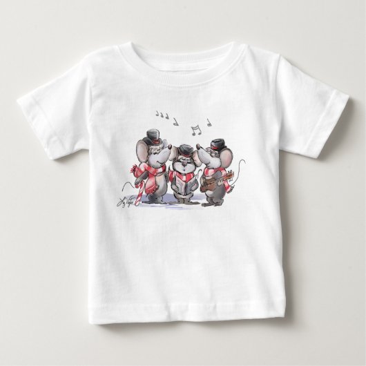 Caroling Mic, Mac & Moe Toddler Shirt (Voorkant)
