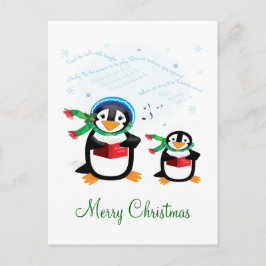 Caroling Penguins - Deck de Hallen Briefkaart