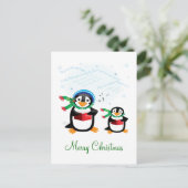 Caroling Penguins - Deck de Hallen Briefkaart (Staand voorkant)