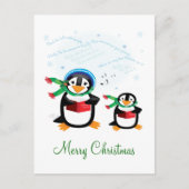 Caroling Penguins - Deck the Halls Carte postale (Devant)