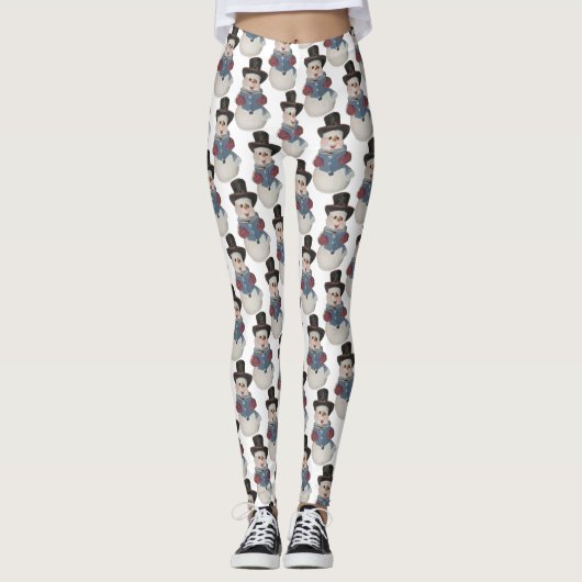 Caroling Snowman Leggings (Devant)