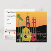 Carols de Noël Carte Silencieuse / Invitation (Devant / Derrière)