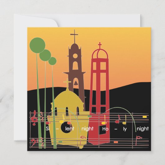 Carols de Noël Carte Silencieuse / Invitation (Devant)