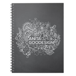 Carol's Doodles Spiral Notebook (zwart) Notitieboek