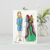 Carolyn Paper Doll Kaart (Staand voorkant)