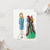 Carolyn Paper Doll Kaart (Voorkant / Achterkant in situ)