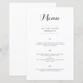 Carolyna Menu Dîner Mariage (Devant / Derrière)