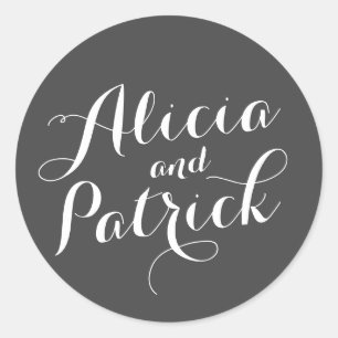 Carolyna Wedding Ronde Sticker