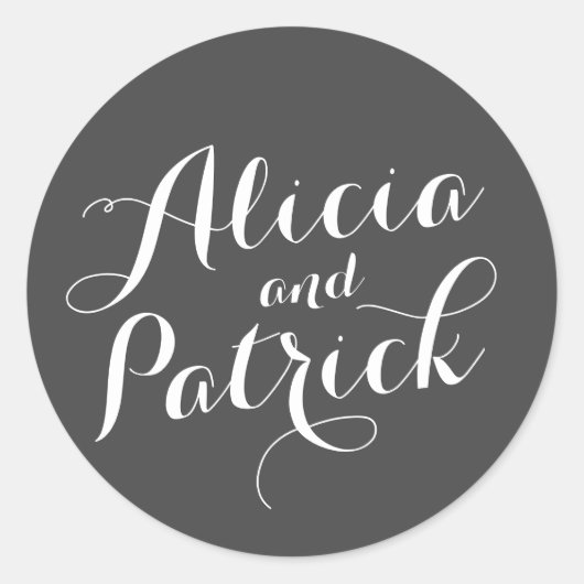 Carolyna Wedding Ronde Sticker (Voorkant)