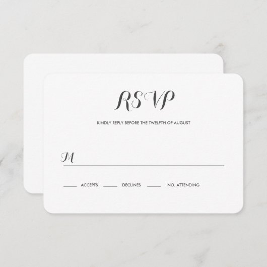 Carolyna Wedding RSVP (Devant / Derrière)