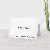 Carott Tops Carte de voeux (Dos)