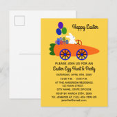 Carotte Bunny de Pâques voiture #3 Invitation Cart (Devant / Derrière)