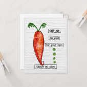 Carotte Carte de voeux - Fantaisie Vegetable - So  (Devant/Arrière en situation)