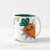 Carotte Comic Classic Mug Deux Tons Vert Intérieur (Devant droit)