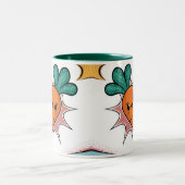 Carotte Comic Classic Mug Deux Tons Vert Intérieur (Centre)