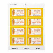 Carotte Personnalisé Étiquettes de pot de chiche P (Feuille entière)