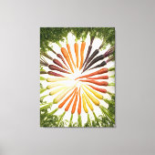 Carottes arc-en-ciel multicolores sur toile (Recto)