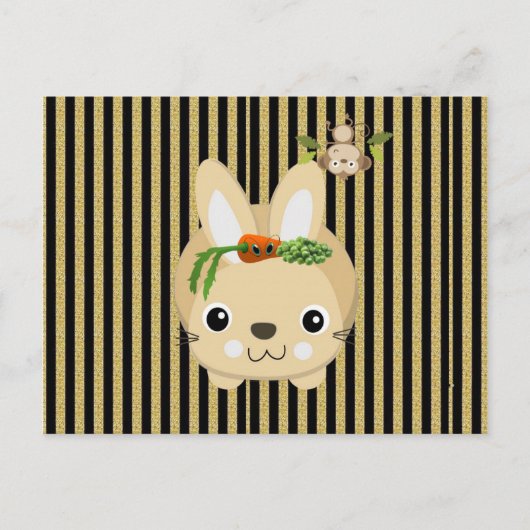 Carottes Brown Carottes de lapin de carte postale (Devant)