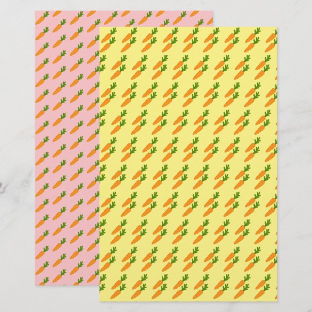 Carottes culinaires Scrapbook Papier (Devant / Derrière)